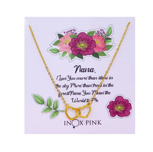 Load image into Gallery viewer, Nana Pendant Necklace on Floral Card Gift for Grandma