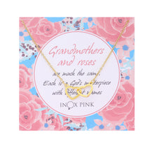 Load image into Gallery viewer, Grandmother Pendant Necklace on Floral Card Gift for Grandma