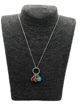 Load image into Gallery viewer, Rainbow Teardrop Charm Necklace