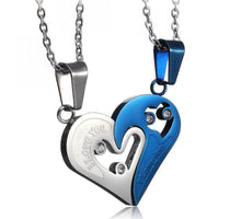 Load image into Gallery viewer, Heart Puzzle Necklace Heart on Friendship Wish Card