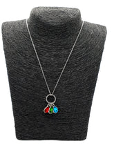 Load image into Gallery viewer, Rainbow  Teardrop Charm Necklace
