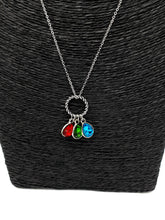 Load image into Gallery viewer, Rainbow  Teardrop Charm Necklace
