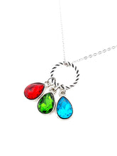 Load image into Gallery viewer, Rainbow  Teardrop Charm Necklace
