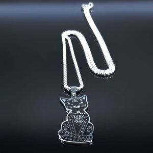 Magic Cat Pendant Necklace – INOX PINK